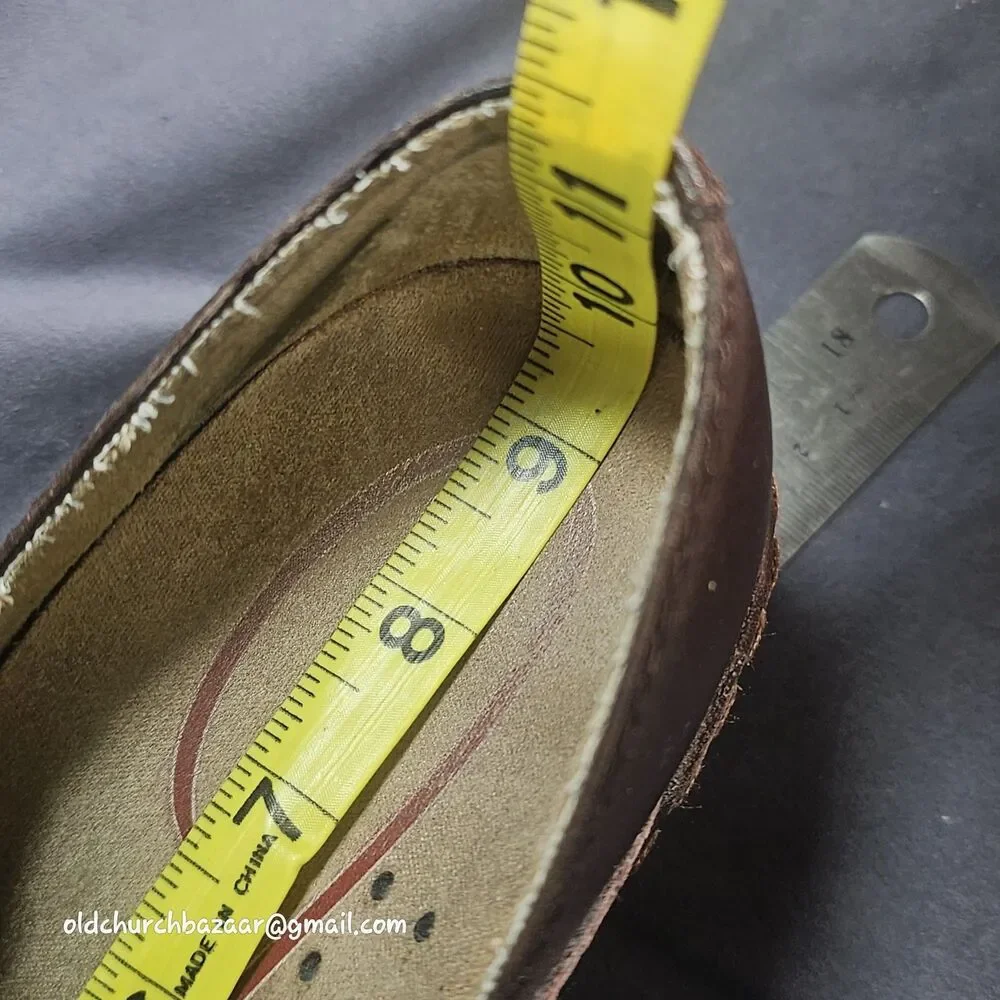 Klogs Brown Leather Clogs With Side Buckle Slip Resistant/ Non- Marking Size 7 M